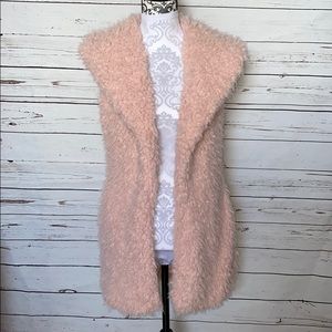 Faux Fur Pink Vest Size Small